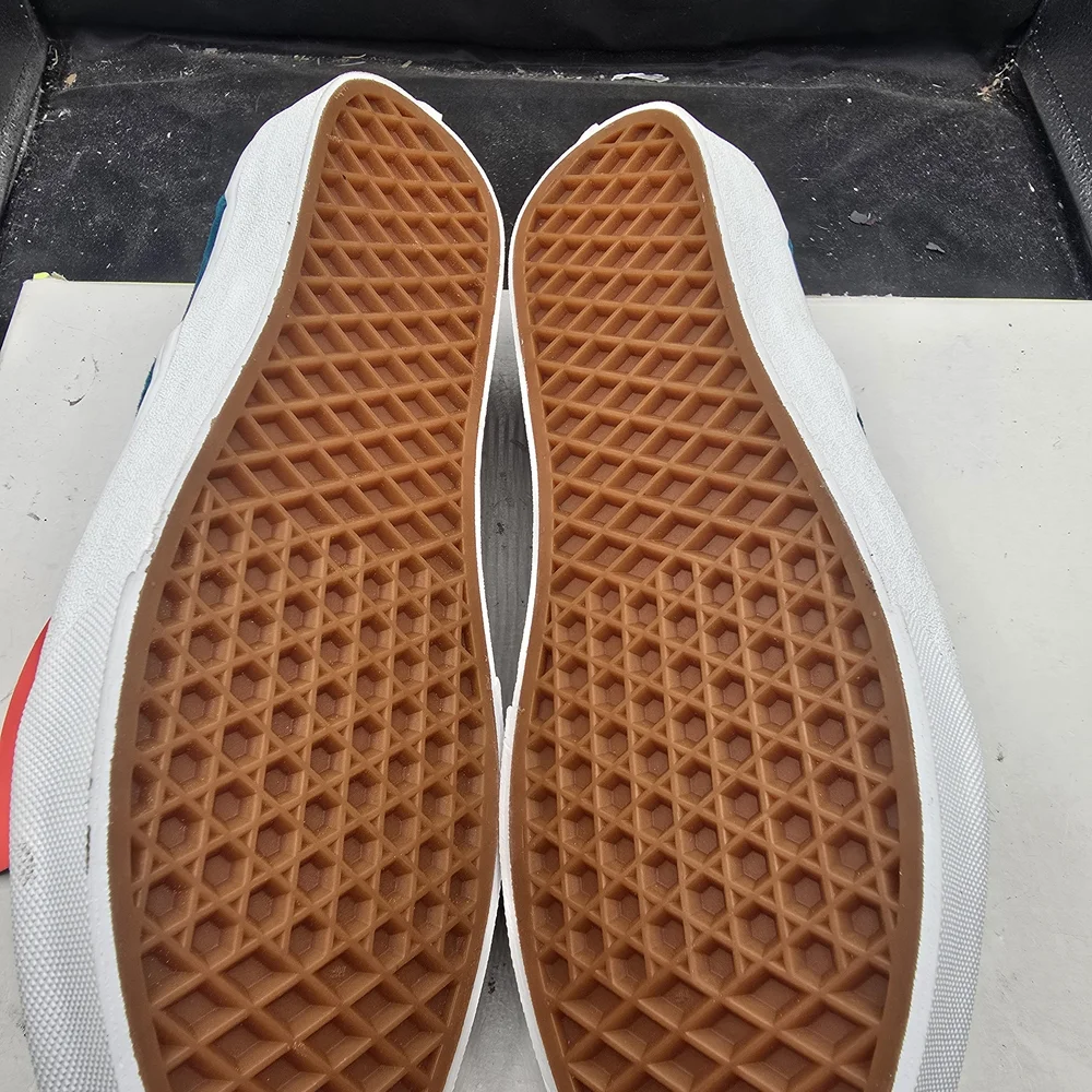 Vans Blue‎ and White Classic Slip-On Shoes